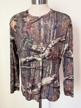 Icebreaker 200 IKA Long Sleeve Crew Base Layer Mossy Oak Break-Up Camo Sz XXL